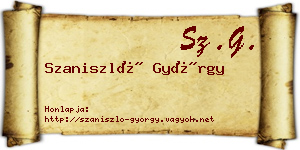 Szaniszló György névjegykártya
